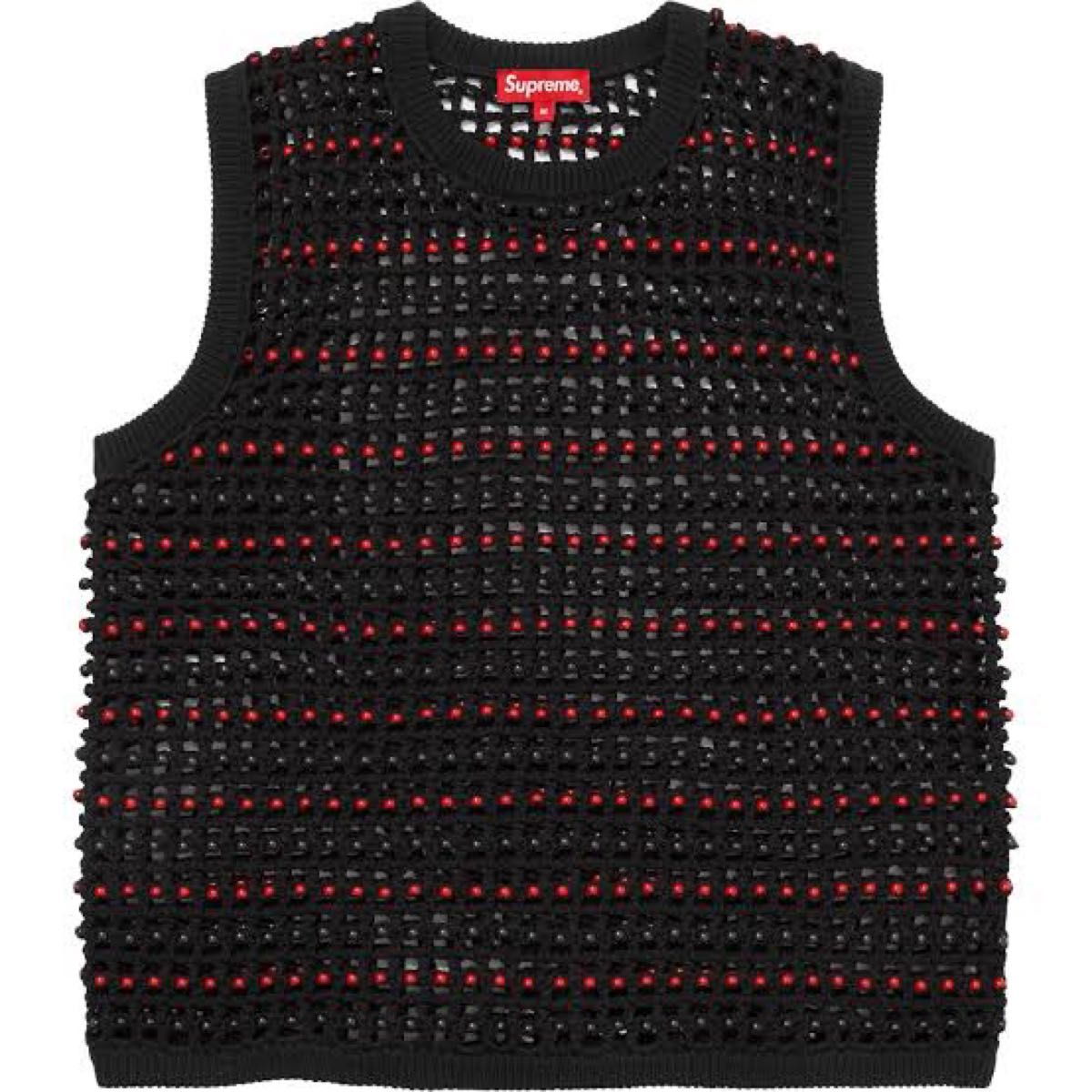 supreme beaded sweater vest M 2023ss