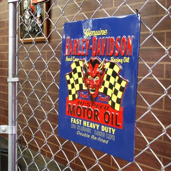 エンボスメタルサイン 「ハーレーダビッドソン Red Hot」#2010801 HARLEY-DAVIDSON アメリカ雑貨 アメ_画像3
