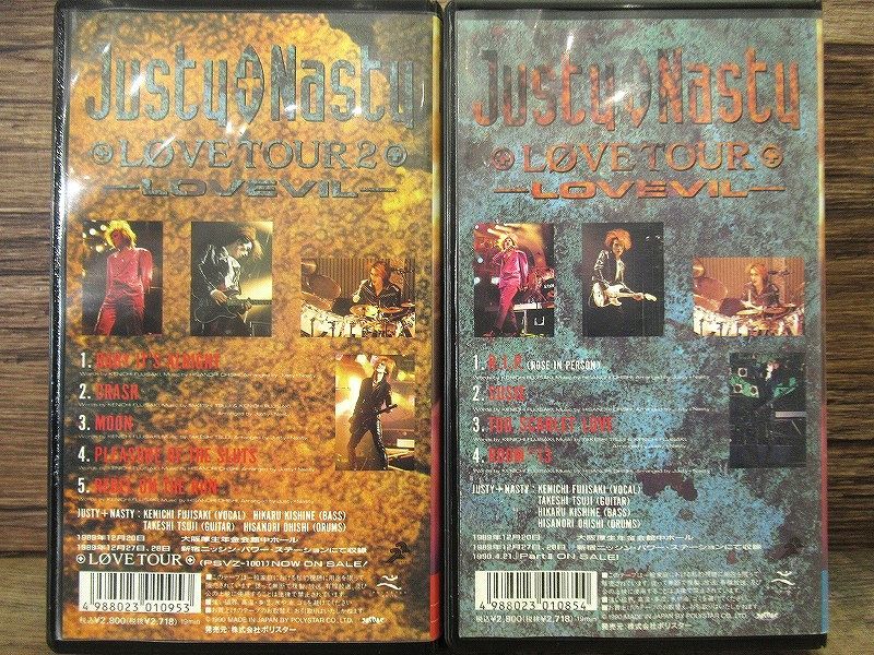  бесплатная доставка G① превосходный товар JUSTY NASTY Justy na стойка LOVE TOUR + LOVE TOUR2 VHS видео 2 шт. комплект стикер есть глициния мыс . один CRAZEk Rays ①