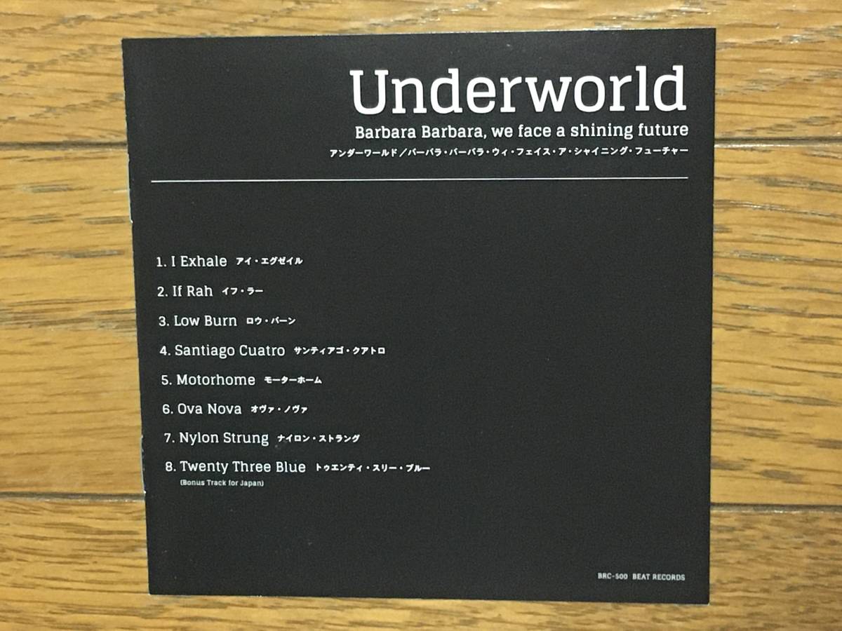 Underworld / Barbara Barbara, We Face A Shining Future electronic . произведение записано в Японии с лентой ограничение с магнитом Rick Smith / Karl Hyde