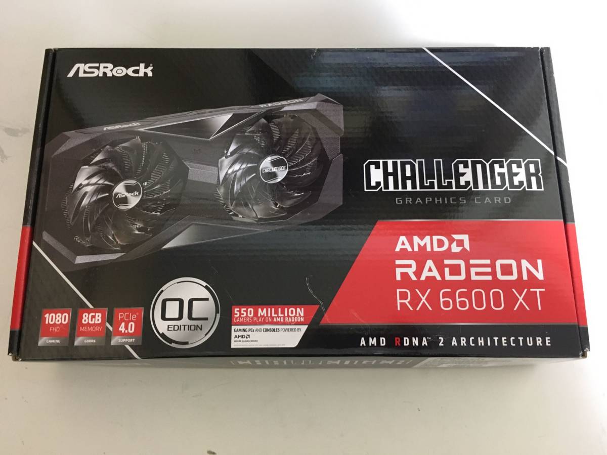 海外限定】 Challenger XT 6600 RX Radeon ASRock 8GB グラフィック