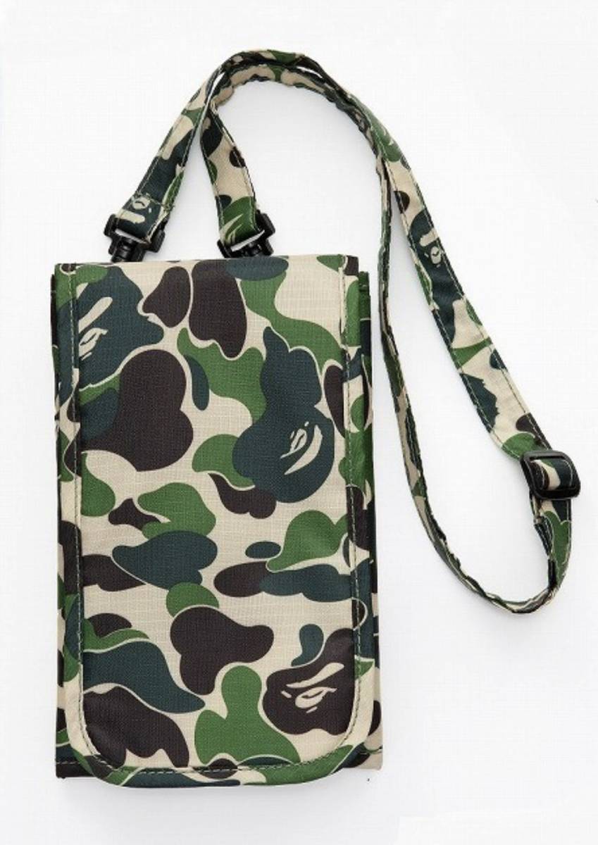 BAPE◆A BATHING APE／迷彩カモ◆ア ベイシング エイプ◆ミニショルダーバッグ◆CAMO柄マルチショルダーポーチ／カモ／付録ノベルティ_画像1