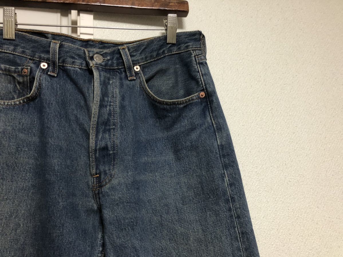 97年5月90sヴィンテージMADE IN USAアメリカ製Levi's リーバイス501デニムパンツ 表記W31実測W79cmL70cm 赤タブ欠損