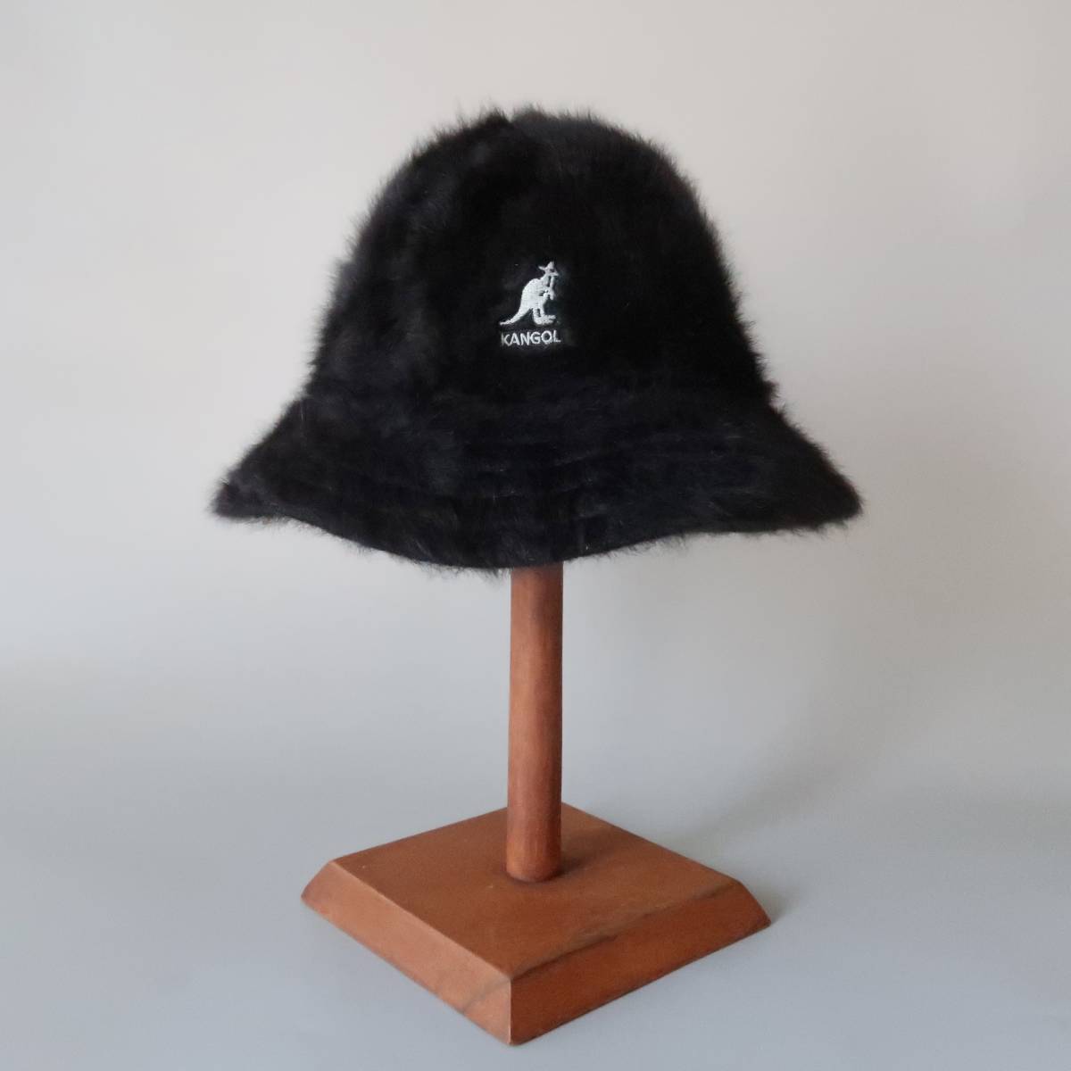 2000\'s Old KANGOL черный Fargo lakla автомобиль - шляпа надпись LARGE/ Vintage Kangol Blue чёрный мех кролика 60