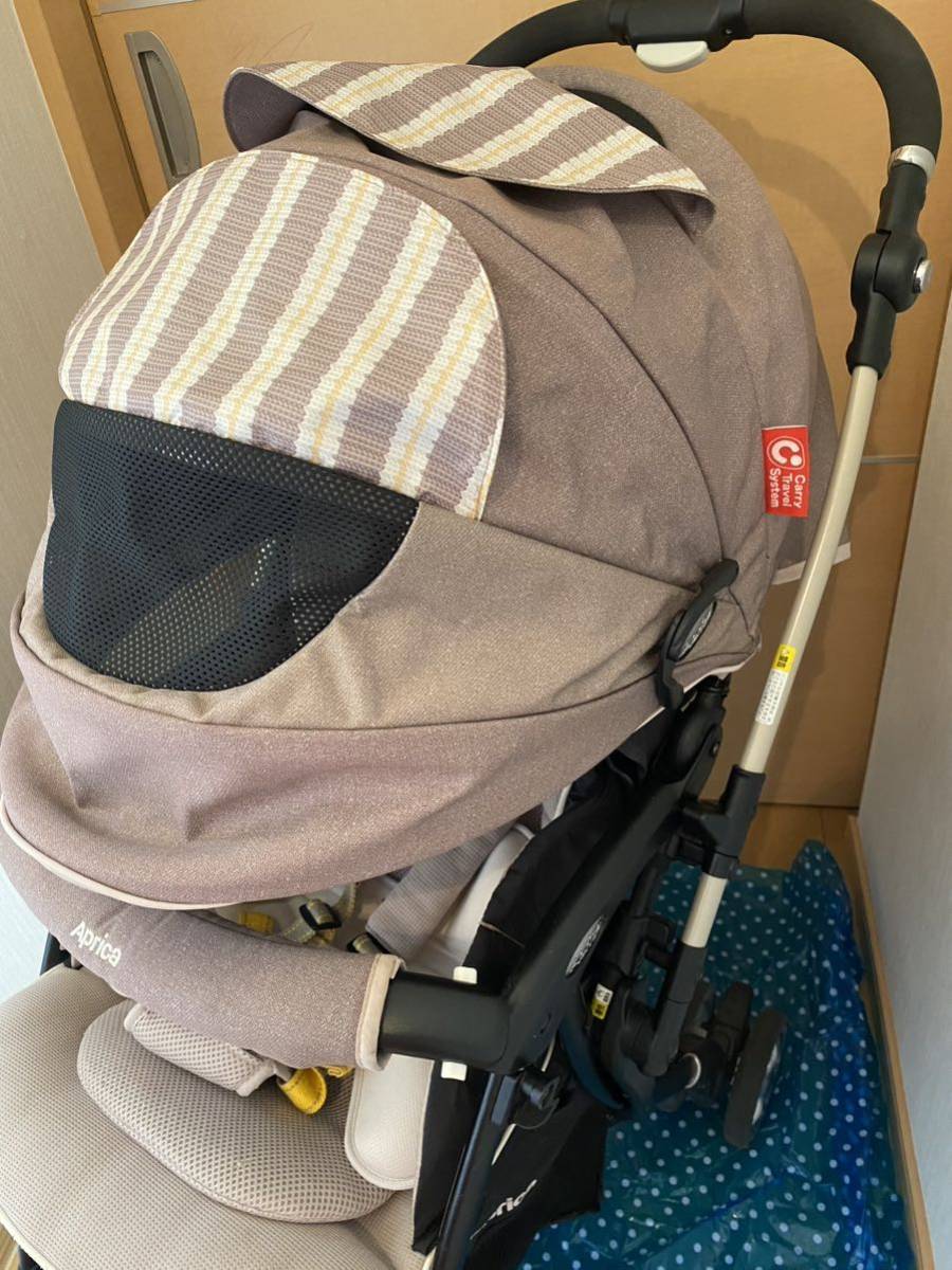  sale! beautiful goods! Aprica Aprica stroller A type both against surface la Koo navi te red tea n ho mpo limitated model beige light weight 5.5kg Carry travel system 
