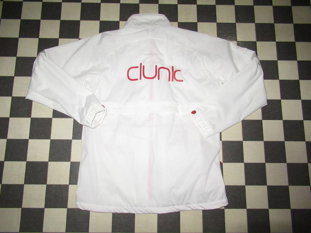 ★クランク/CLUNK★新品　M　レディース レインウェアストレッチ上下セット　ホワイト/ネイビー 防水 耐水 収納袋付_画像3