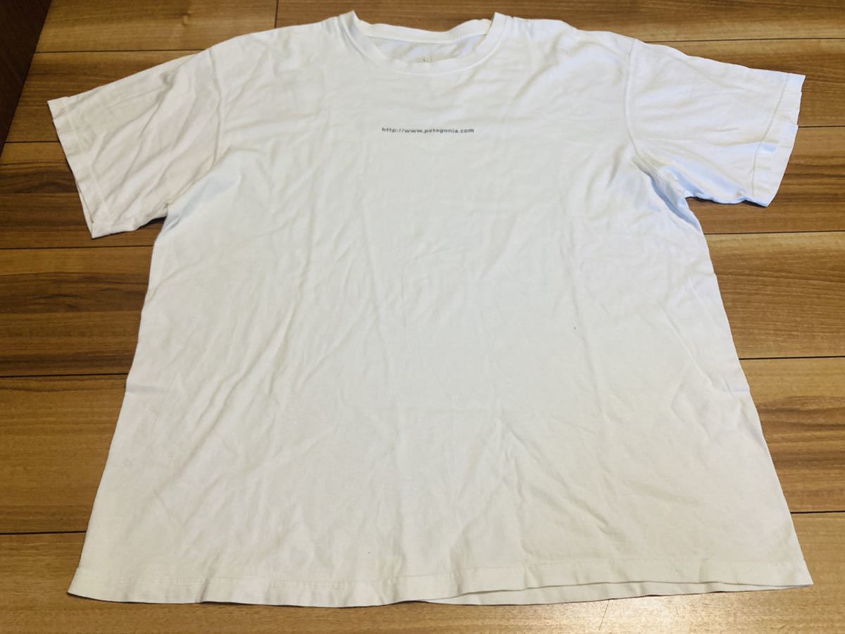 patagonia パタゴニア　p6 デカロゴ　半袖Tシャツ サイト開設記念tシャツ 白　Ｌサイズ　厚手　ヴィンテージ_画像2