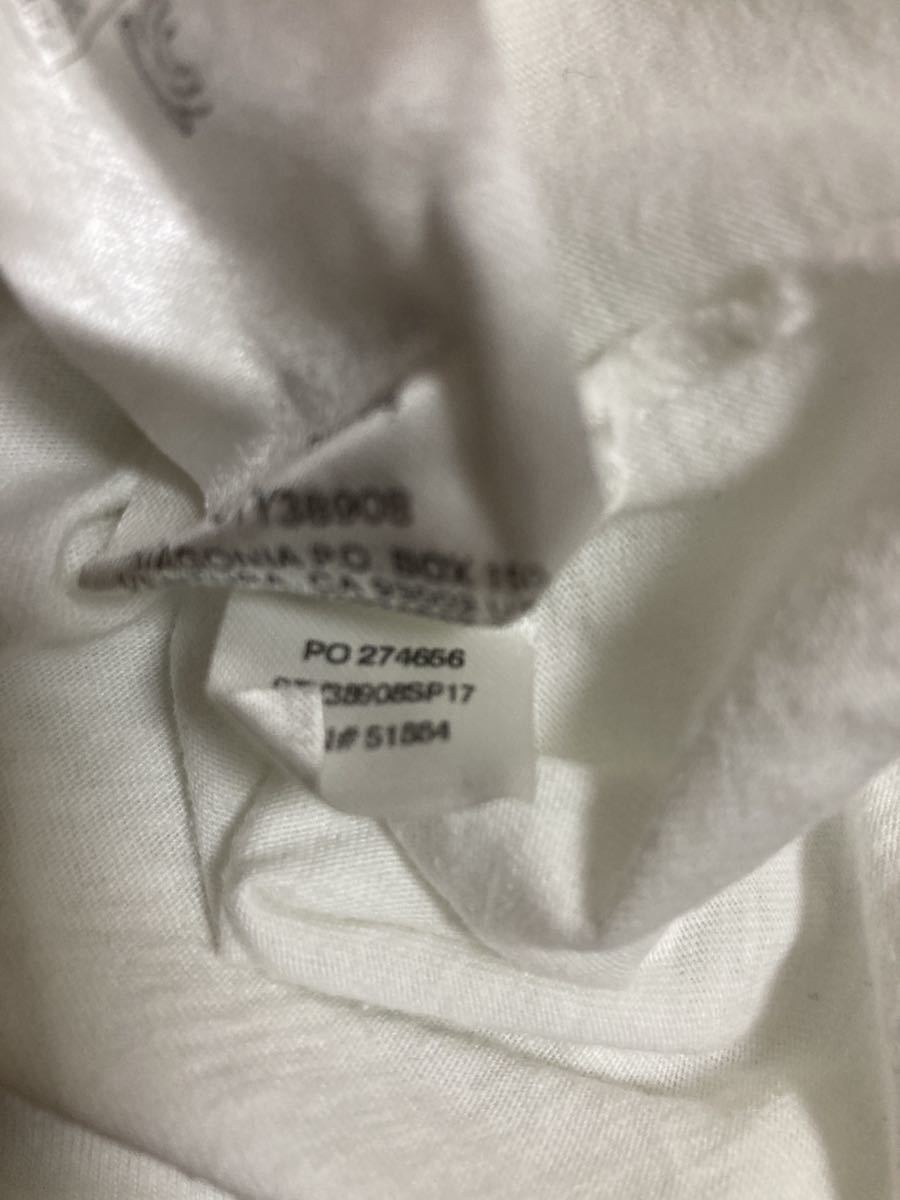 patagonia パタゴニア p6 フライングフィッシュ 半袖Tシャツ tシャツ 白 ２０１７年製 スリムフィット Ｓサイズ ヴィンテージの画像7
