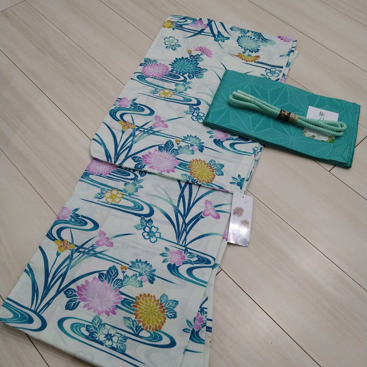新品 呉服屋 綿麻・大人上品な染 夏着物 浴衣3点セット|PayPayフリマ
