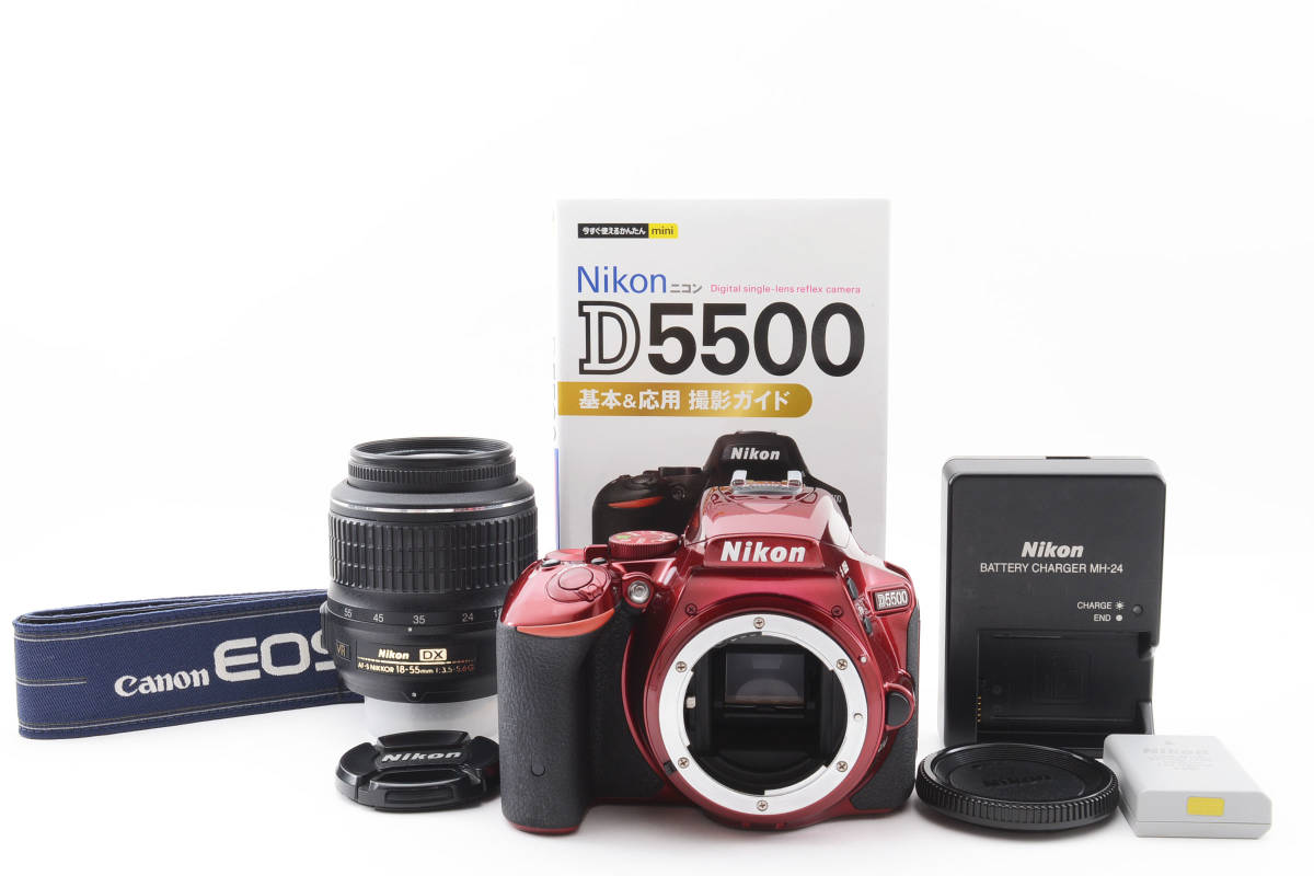 超目玉】 D5500 Nikon ニコン □美品□ 18-55 レッド《S数9078回！Wi