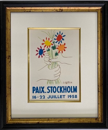 【特価】　≪　　パブロ・ピカソ　　≫　　リトグラフ【石版画】 　 PAIX STOCKHOLM 　 1959年　　PABLO　PICASSO