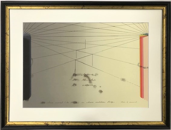 【特価】　≪　　荒川　修作　　≫　　オリジナルリトグラフ【石版画】　　1977年 　　　DERRIERE LE MIROIR_画像1