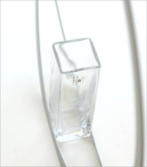 フラワーベース 花瓶 花びん おしゃれ モダン ガラス 花器 インテリア アルミとガラスのベース UT 送料無料(一部地域除く) msn0822_画像3
