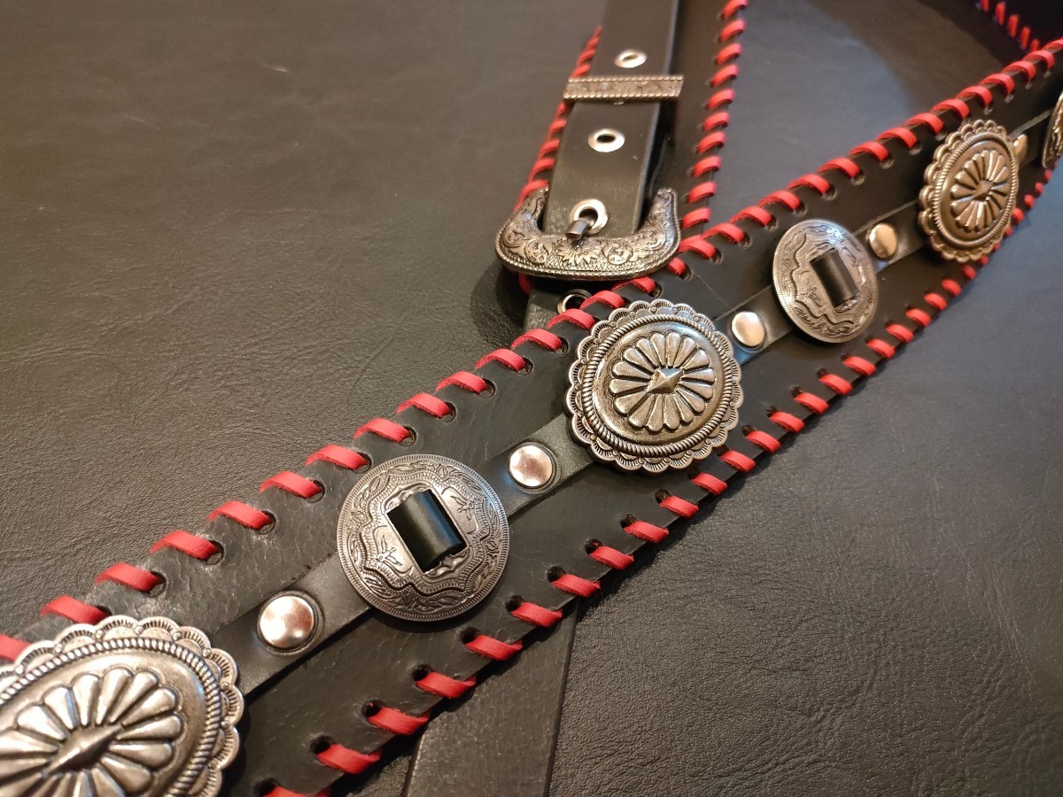  guitar strap original leather 3mm thickness 117~130cm Western buckle slot Conti . red race finishing hand made 