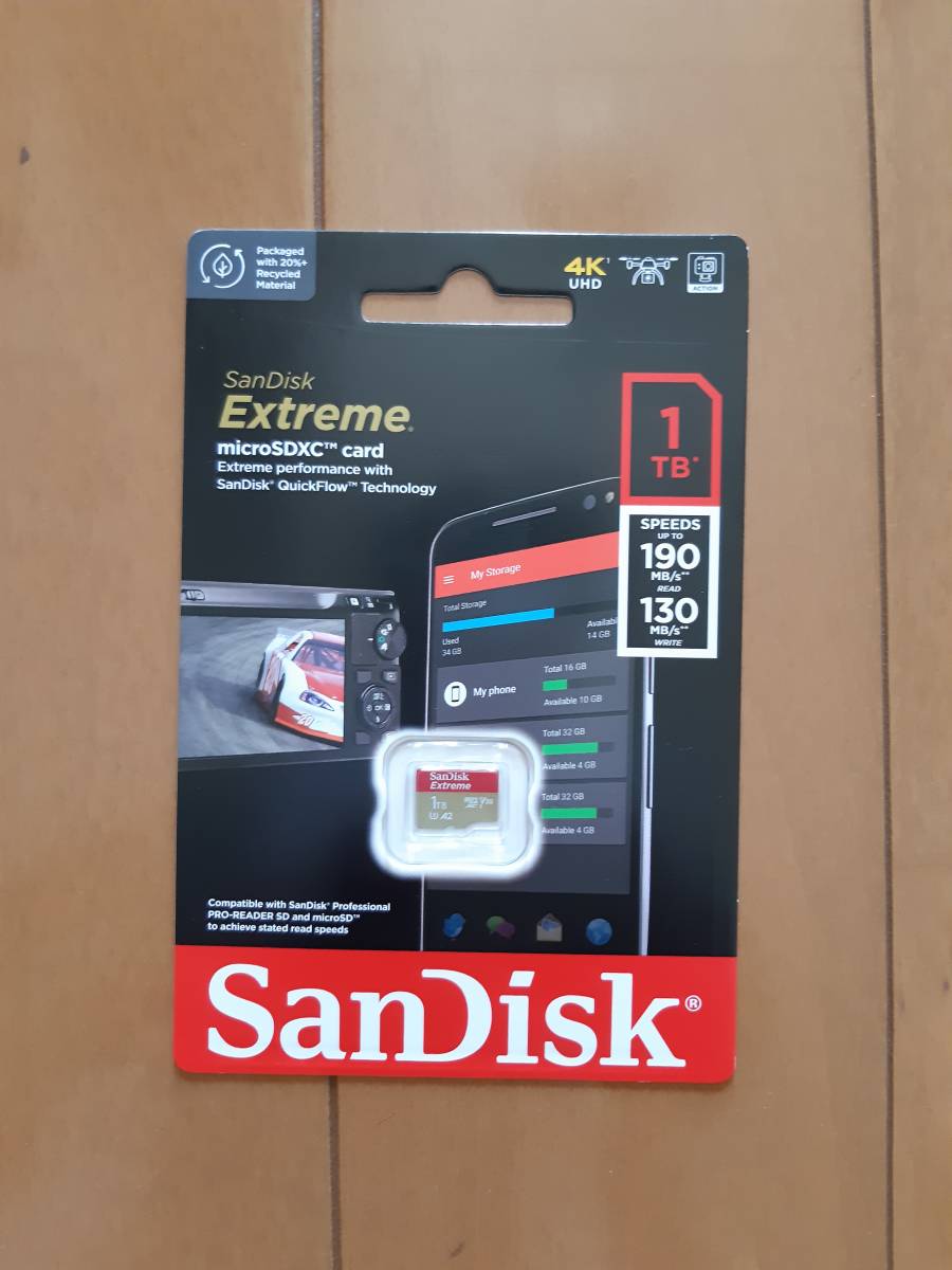 【新品未開封】SanDisk microSDXC UHS-I 1TB Extreme超高速タイプ（読込最大190MB/s 書込最大130MB/s）サンディスク エクストリーム①_画像9