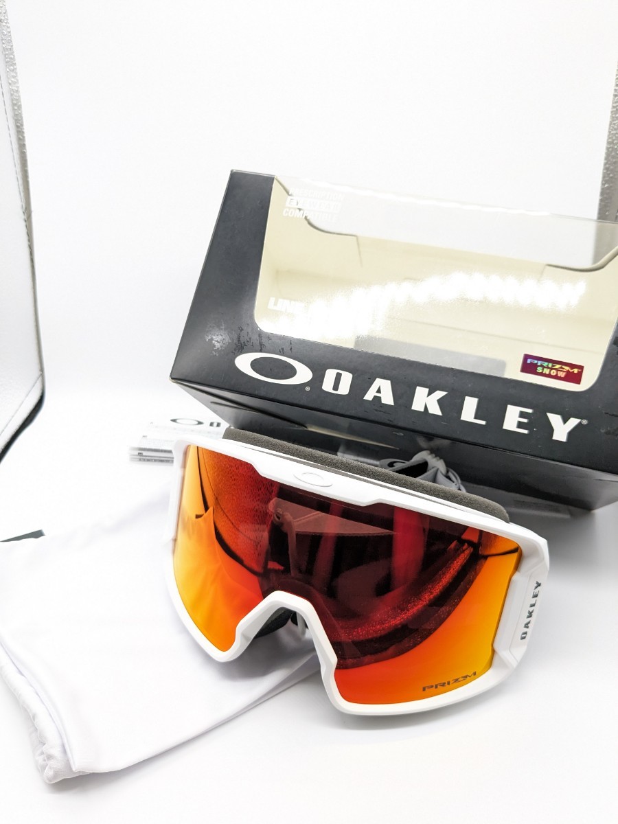 低価格 未使用品 OAKLEY スノーゴーグル オークリー ホワイト 白 LINE