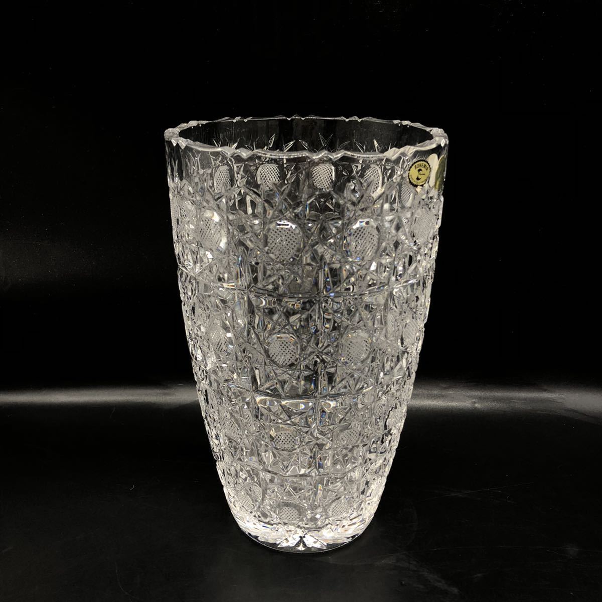  beautiful goods Czech also peace country made bohe mia glass vase hand cut flower vase flower go in ornament interior flower base crystal glass TJ