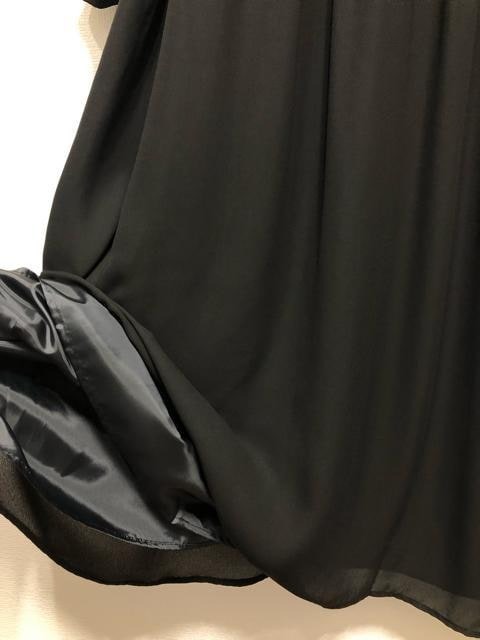 新品☆3L喪服礼服ブラックフォーマルおしゃれワンピース黒フォーマル☆u415