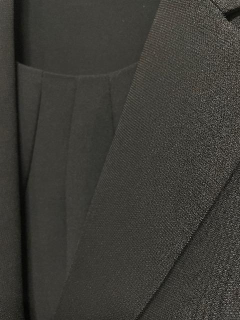 新品☆Sサイズ喪服礼服パンツスーツ3点セット便利な黒フォーマル☆w237_画像3
