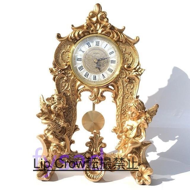 エンジェル フレア 置時計 天使 フルールデリス バロック調 装飾 ロココ調 ゴールド アンティーク インテリア 中世 教会