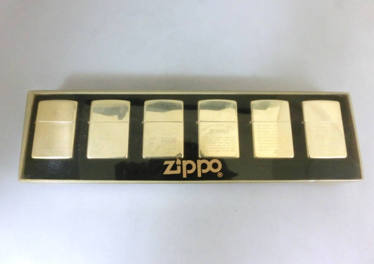 ☆W77)未使用 zippo ジッポ ライター STERLING SILVER スターリングシルバー 彫刻/自由の女神/zippoロゴ/ 他6個セット USA製 ケース付き◆_画像9