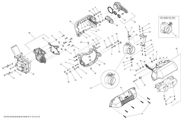 SEADOO GTR 215'13 OEM section (Reverse) parts Used [S0565-43]_画像3