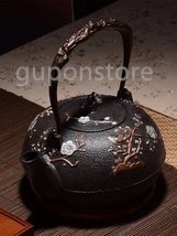 強くお勧め★老鉄瓶 鋳鉄の急須 お茶の道具 喜上眉梢★ 提梁壺 1.8L