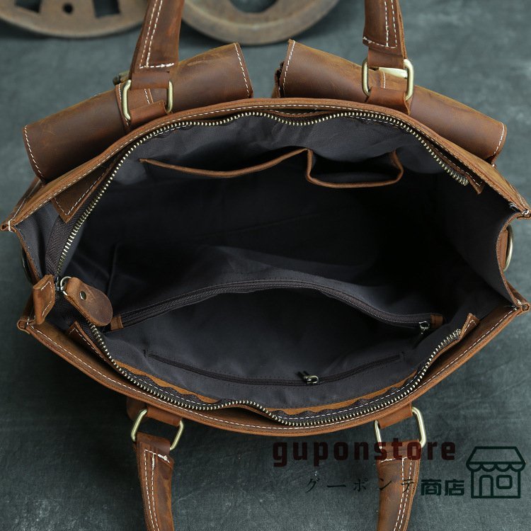 希少色 メンズバッグ ビジネスバッグ 鞄ハンドバッグ 超大容量 本革 メンズ ブリーフケース 厚手牛革 プルアップ_画像6