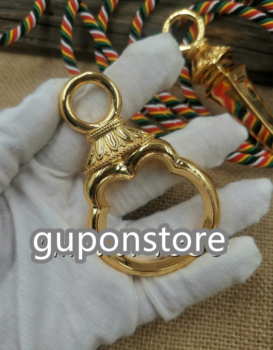 人気推薦☆ 真言宗 不動明王羂索 壇線 仏教工芸品 24K金メッキ 人気推薦☆ 真言宗 不動明王羂索 壇線 仏教工芸品 24K金メッキ