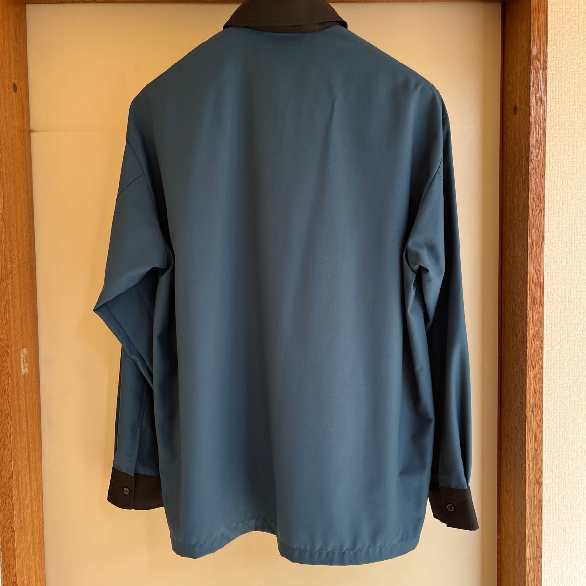 【中古品】LAKOLE TRクレリックシャツ　ブルーグリーン色　Lサイズ