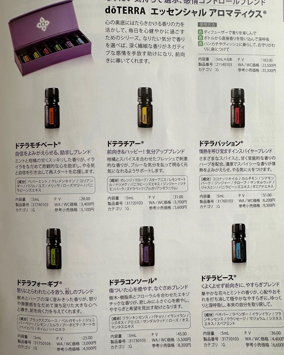 ドテラ オイル 感情コントロール-