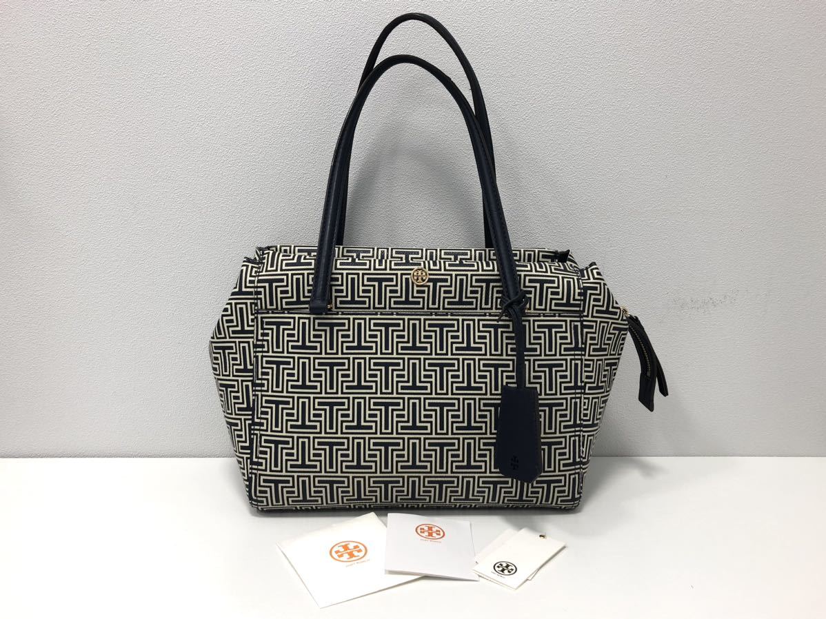 爆買い!】 BURCH (IS1068)TORY トリーバーチ ネイビー系 トートバッグ