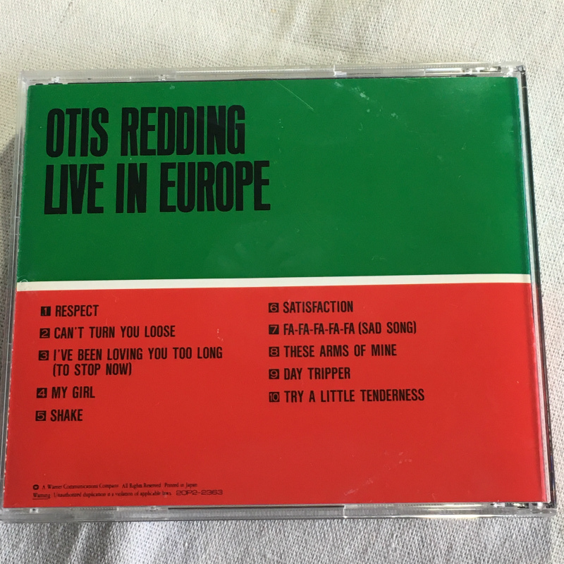 OTIS REDDING「LIVE IN EUROPE」＊1967年にパリでのライヴを収録した歴史的名盤　＊キャリア初のライブ・アルバム_画像2