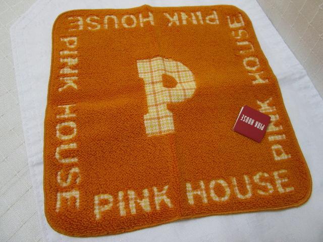  unused Pink House towel handkerchie orange 24.5cm Jaguar do