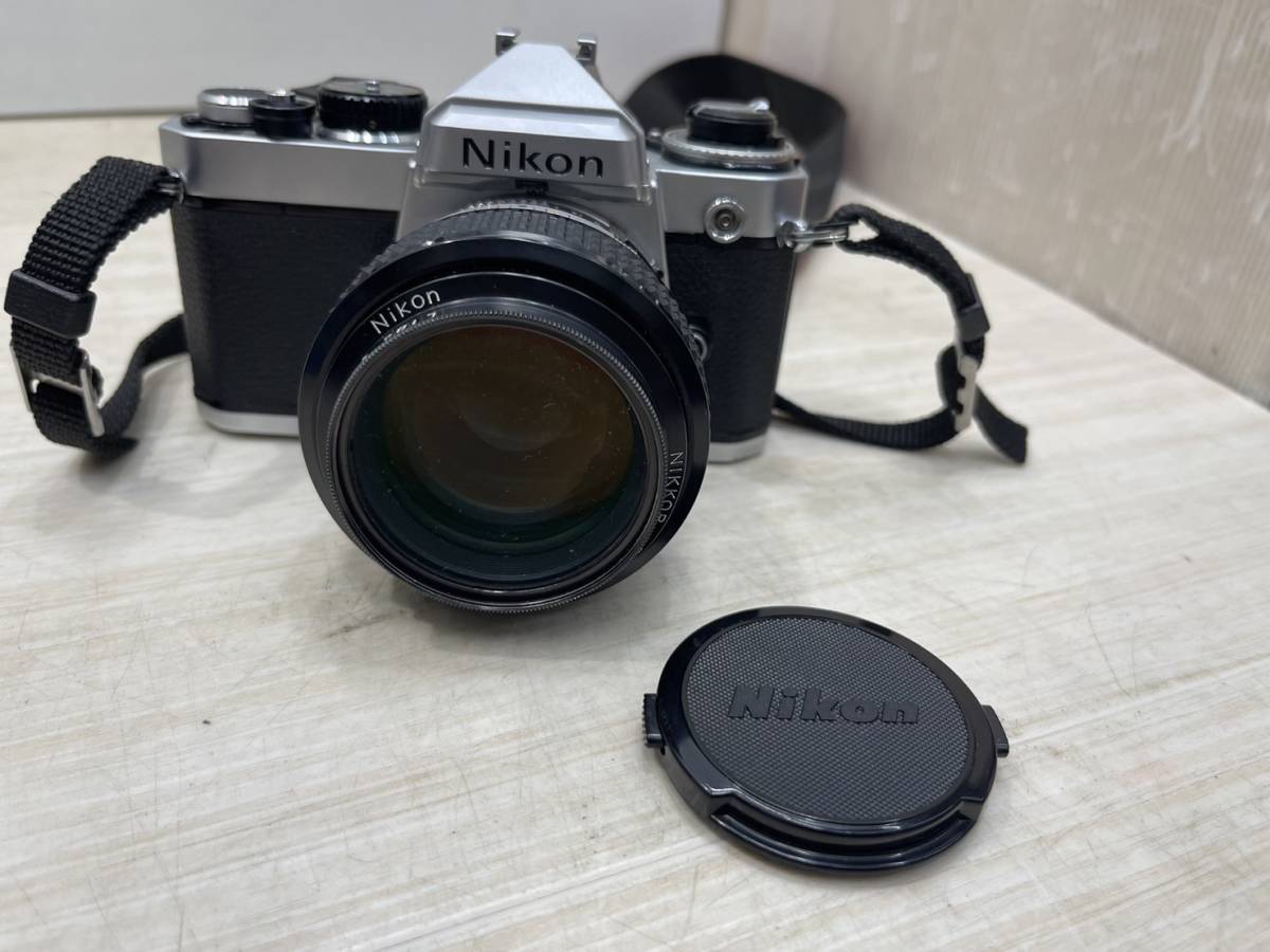 送料無料S75564 Nikon FE フィルムカメラ フィルム一眼 シルバー ニコン NIKKOR 50mm 1:1.2 219496