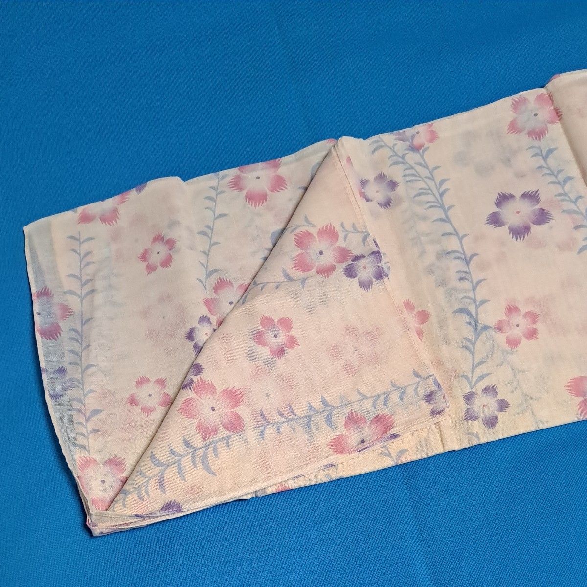 未使用 京都くろちく ストール 撫子 ガーゼ おしゃれストール 170×45 日本製 手ぬぐい スカーフ 綿 くろちく 日本製