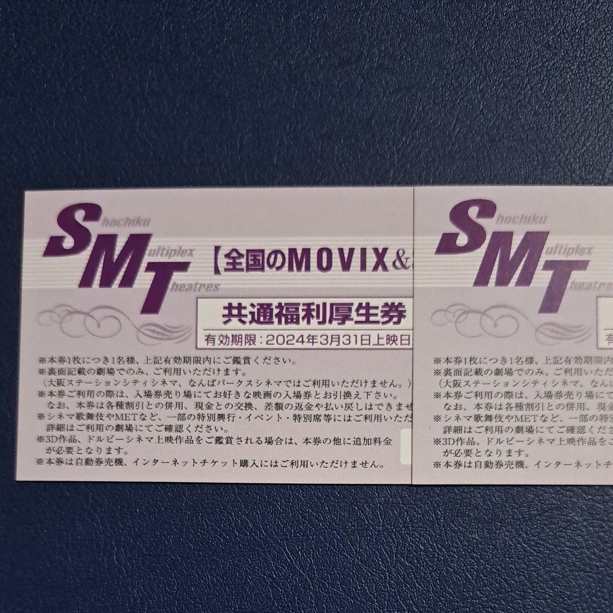 MOVIX&SMT直営映画館チケット 2枚 有効期限2024 3 31|PayPayフリマ