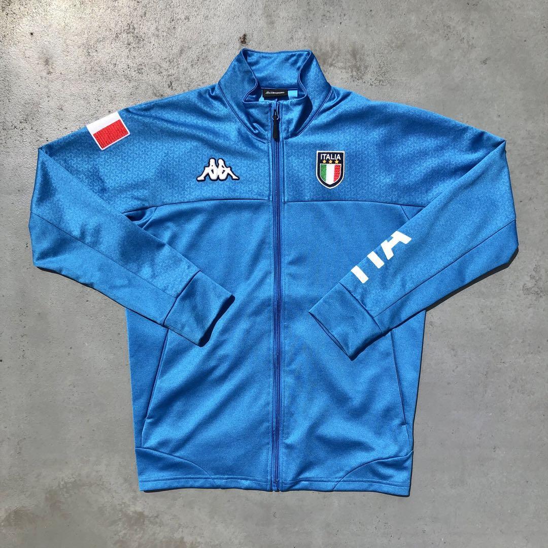 Kappa カッパ ITALIA イタリア代表 刺繍ロゴ ジャージ トラックジャケット Mサイズ ブルー 水色