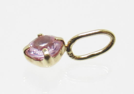 ( price cut price )NO.388 pink sapphire (3mm)pti plus K18 pendant <. bad mitigation *. bad from ..> high quality type natural stone reality goods 