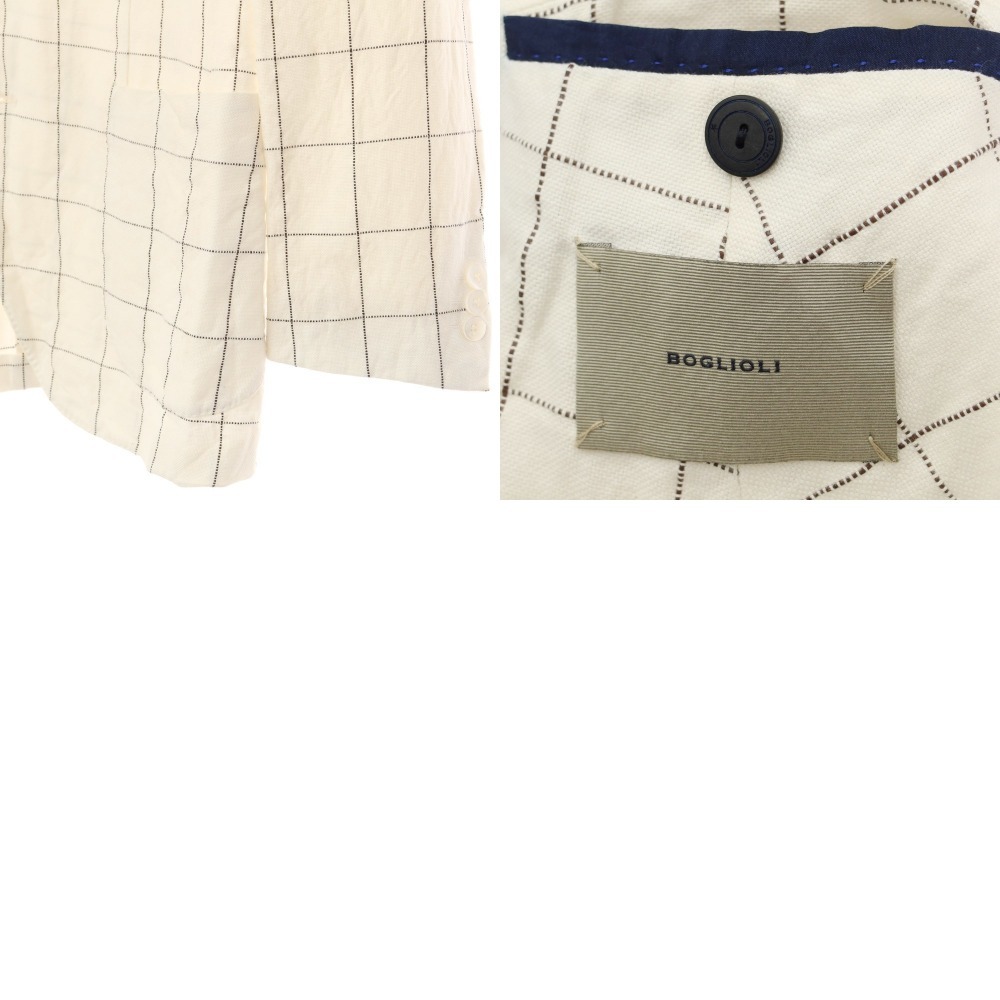 おトク】 【中古】ボリオリ BOGLIOLI DOVER コットンリネン チェック