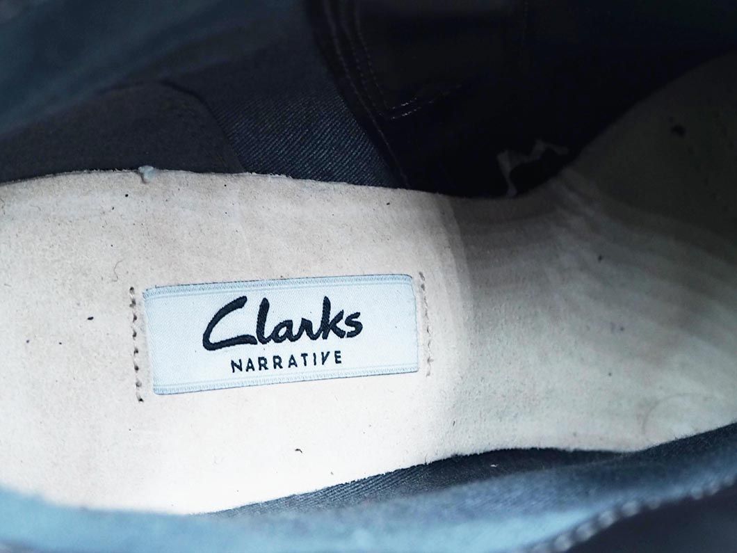 clarks クラークス レザー ショート ブーツ size24.5/グレー ◇■ ☆ dib9 レディース_画像9