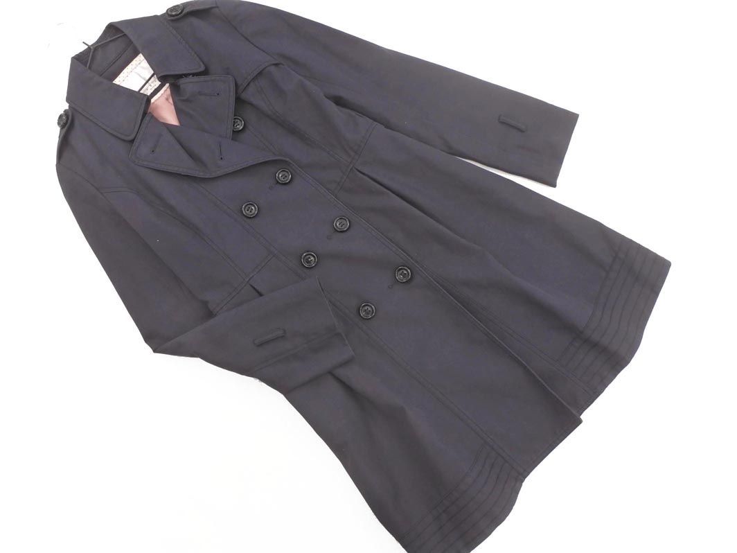  clear Impression trench coat size2/ dark blue *# * dia4 lady's 