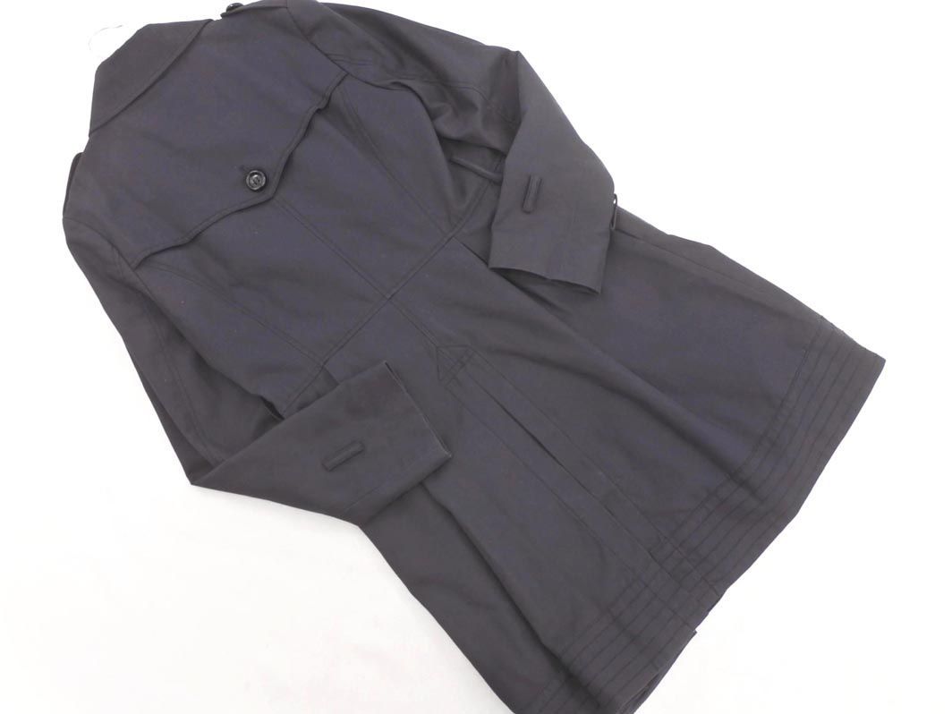  clear Impression trench coat size2/ dark blue *# * dia4 lady's 