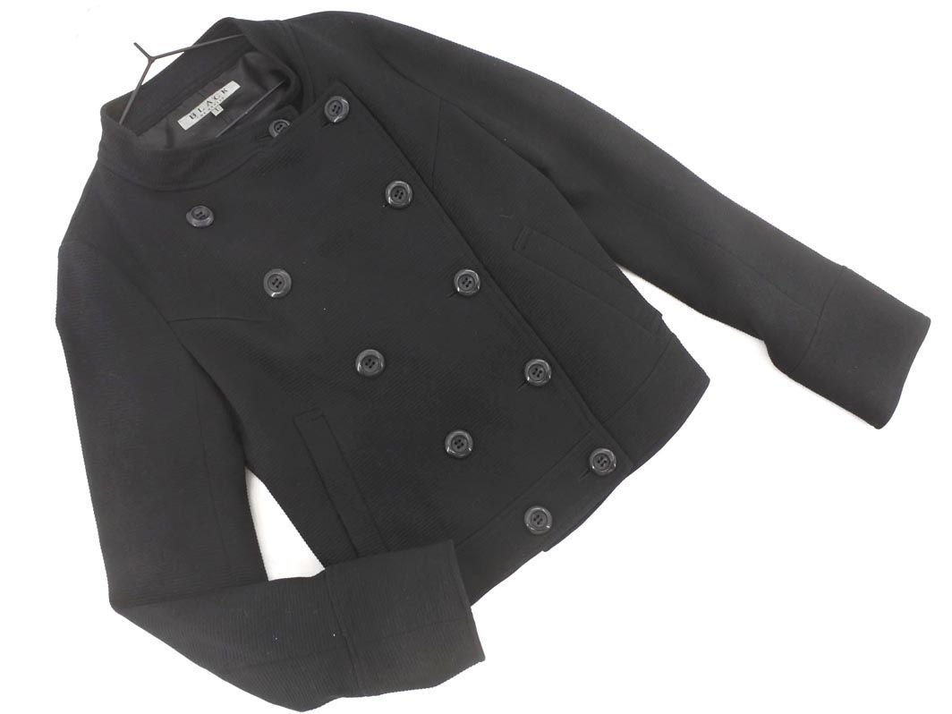 BLACK BY MOUSSY black bai Moussy double button jacket size1/ black *# * dia5 lady's 