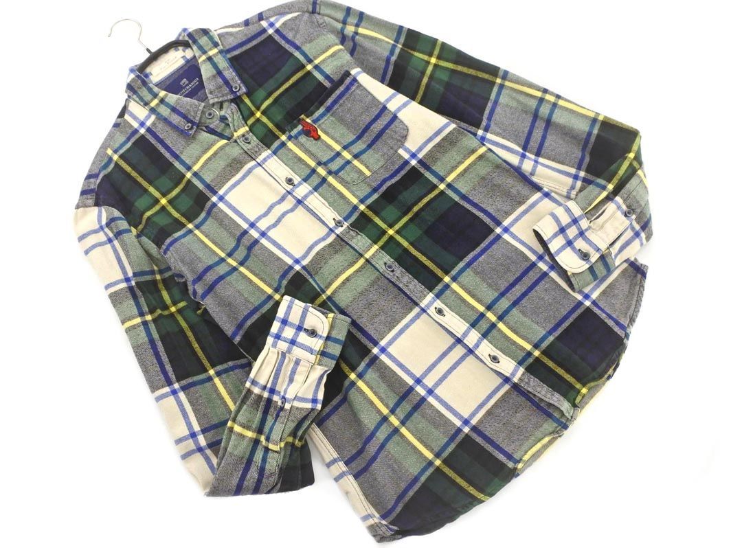 SCOTCH & SODA スコッチ アンド ソーダ チェック ネル シャツ sizeS/緑ｘ紺ｘ黄 ◇■ ☆ dic0 メンズの画像1