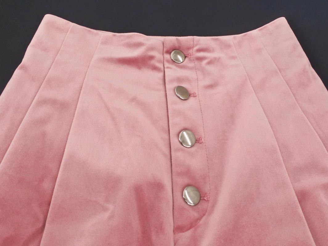 MERCURYDUO Mercury Duo велюр кнопка fly tuck широкий брюки sizeS/ розовый *# * dic6 женский 