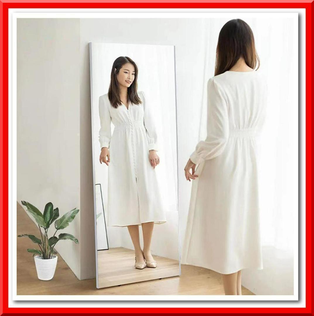 【新品】壁掛けミラー 全身 割れない ダンスミラー 超軽量 幅40×高さ120cm(金)家具、インテリア