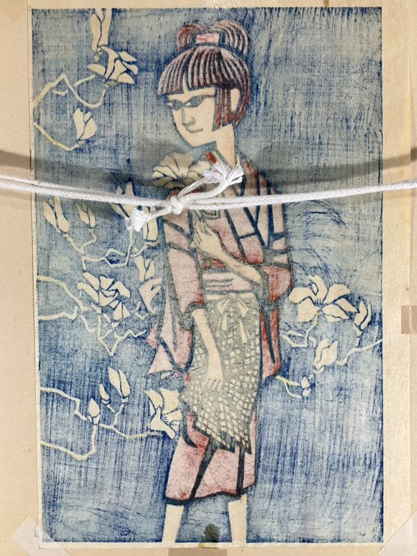 Yahoo!オークション - 真作 木版画 滝平二郎 『少女』 直筆 Yahoo!オークション - 真作 木版画 滝平二郎 『少女』 直筆