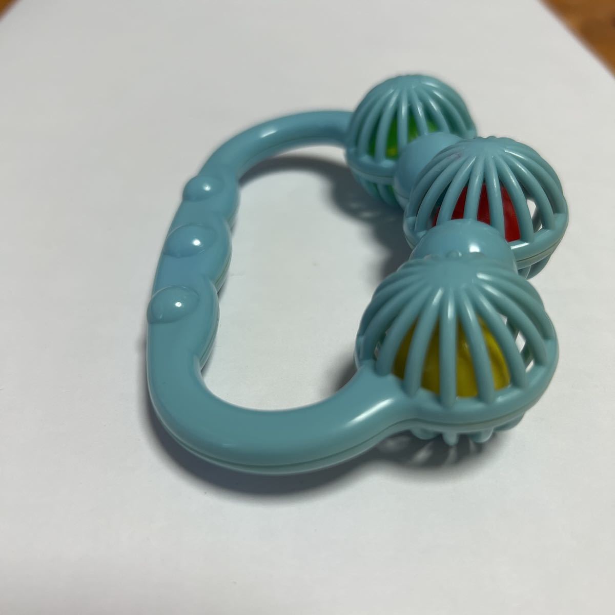  baby rattle 3.. bell ( green red yellow ) blue antique Vintage Showa Retro secondhand goods beautiful goods free shipping 