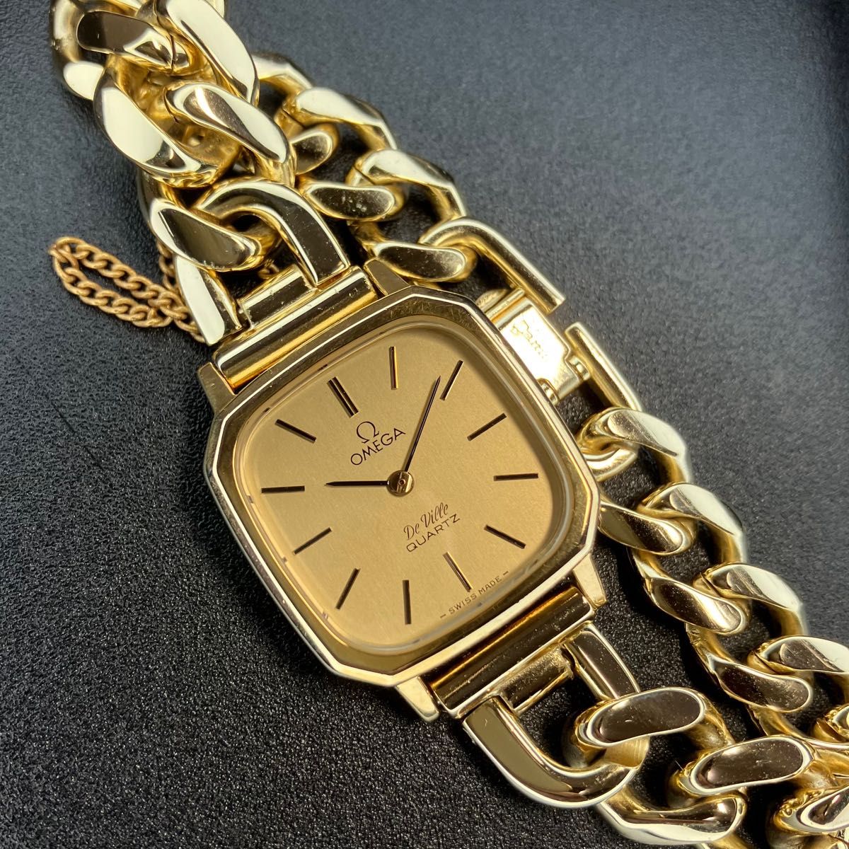 美品 正規品 オメガ 腕時計 ゴールド デビル スクエア オクタゴン